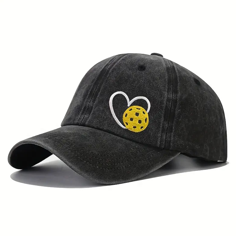 Heart Pickleball Baseball Hat