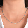 Amy and Annette - 18K Gold Sterling Silver Paper Clip Necklace