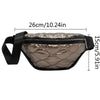 Quilted Metallic Fanny/ Crossbody Bag