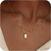 Initial Tag Necklace