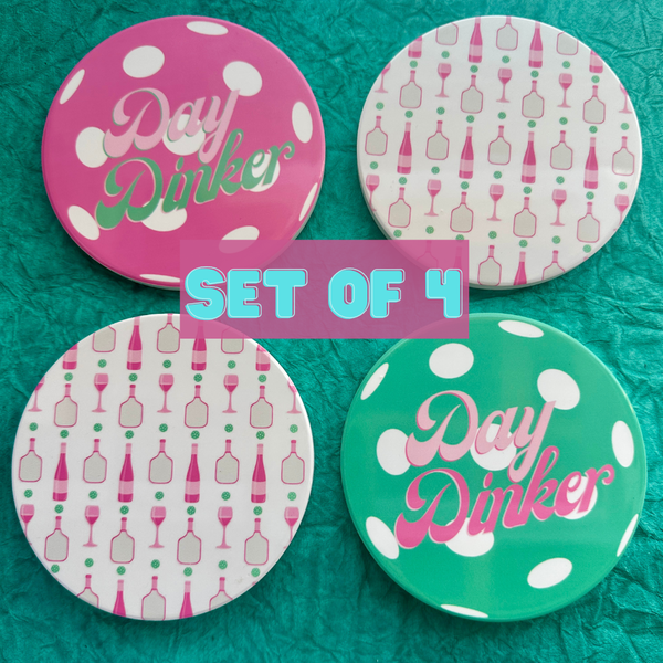 Set of 4 Pickleball Coasters