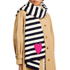 Kerri Rosenthal Heart Knit Striped Scarf