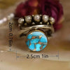 Turquoise And Pearl Three Layer Ring