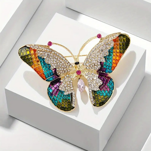 Elegant Multicolor Butterfly Pin