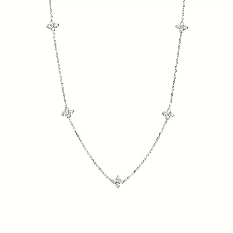 CZ Four Leaf Clover Necklace