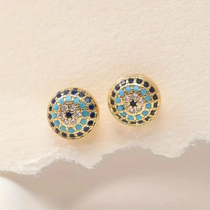 Round Evil Eye Earrings