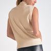 Sleeveless Mock Neck Sweater