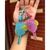 Crystal Pickleball Key Chain