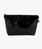 Black Patent Make Up Bag