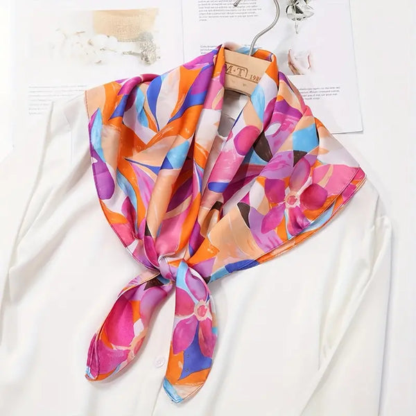 Square Floral Scarf