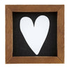 Mini Wood Sign - White Heart