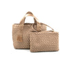 Convertible Woven Crossbody Bag With Clutch