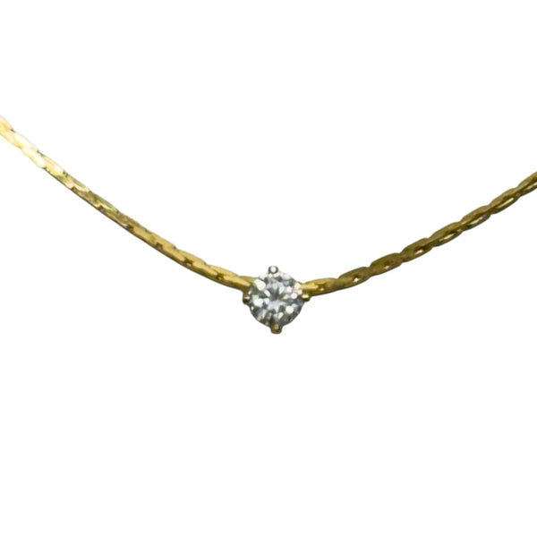 Ava Delicate Single CZ Necklace