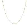 Gold Chain Necklace with Moon-Cut Beads