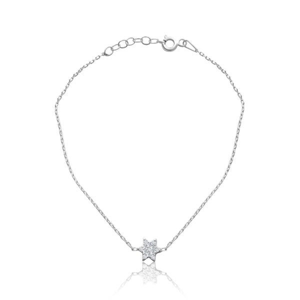 CZ Tiny Jewish Star Bracelet