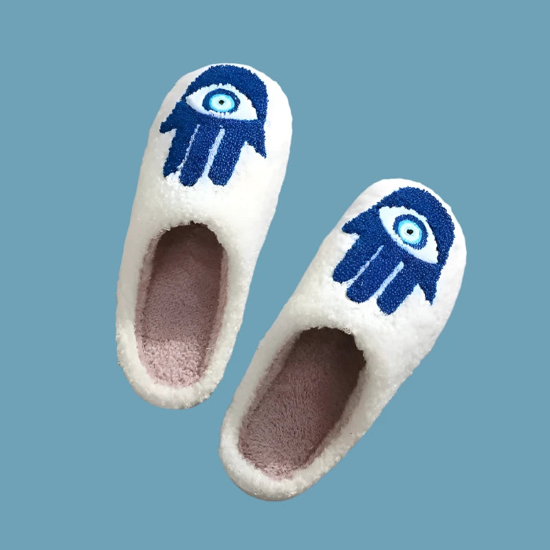 Evil Eye Hamsa Slippers