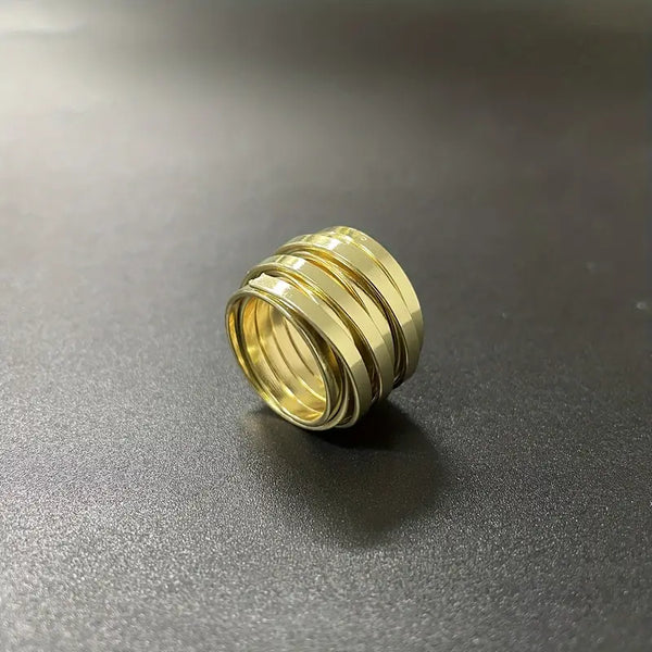 Spiral Coiled Gold Ring