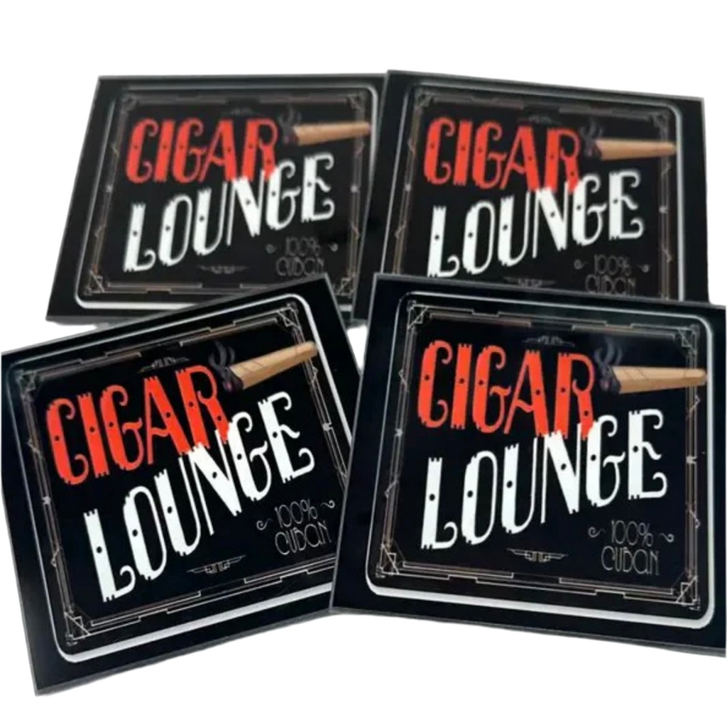 Cigar Lounge Man Cave Coaster Set