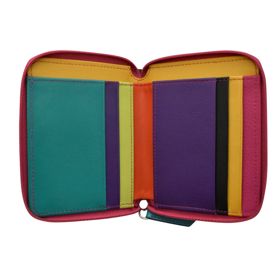 Small Multi Color Zip Wallet