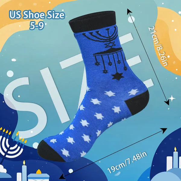 Novelty Hanukkah Knee High Socks