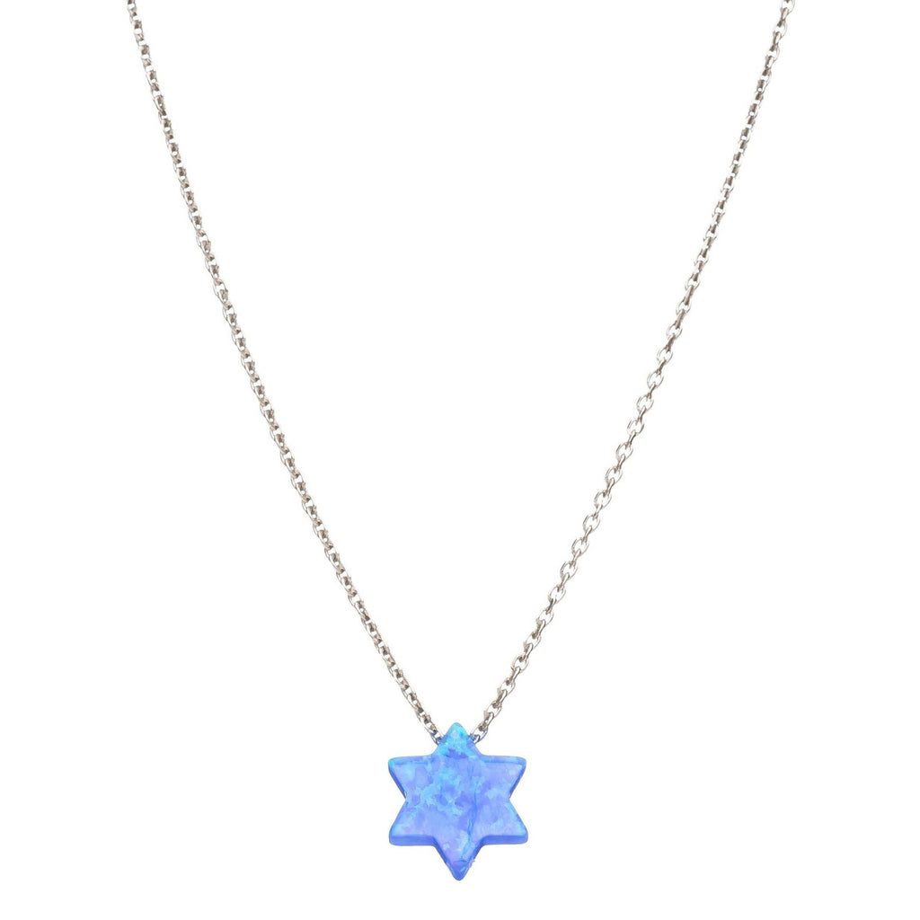 Opal Star of David Necklace