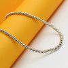 18K Rhodium Filled Bead Necklace