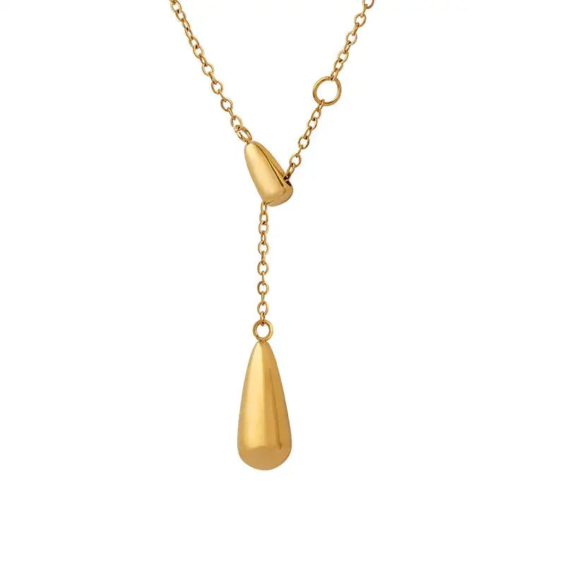 Gold Water Drop Necklace