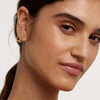 Double Hoop Two Tone Earrings