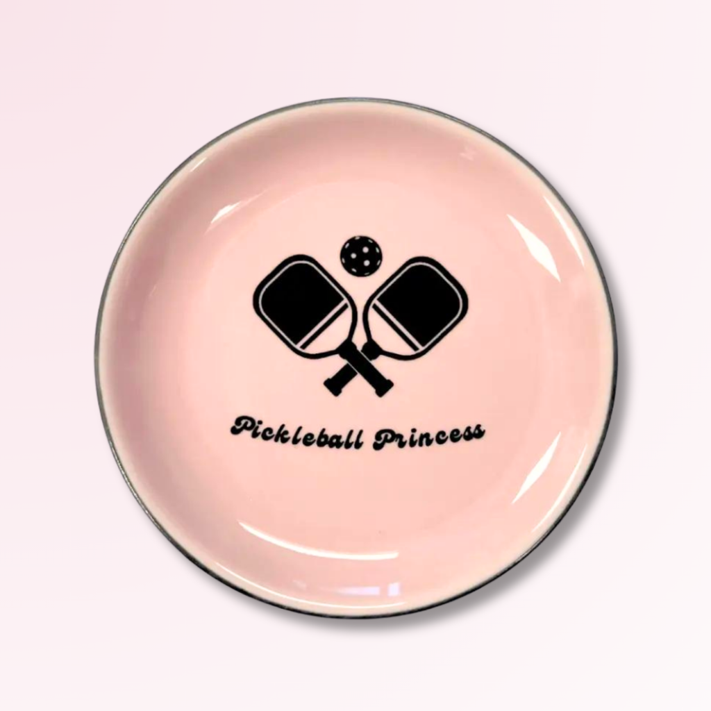 Pickleball Princess Round Trinket Tray