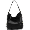 Large Black Leather Hobo