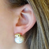 Two-Tone Pearl Stud Earrings