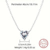 Invisible Set CZ Heart Necklace