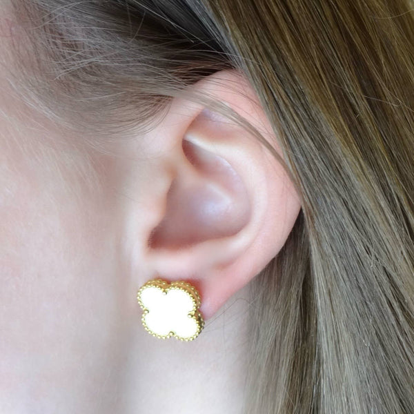 Large Clover Leaf Stud Earrings