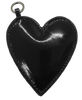 Leather Black Heart Bag/Keychain Charm