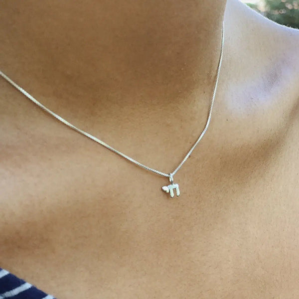 Silver Mini Chai Necklace