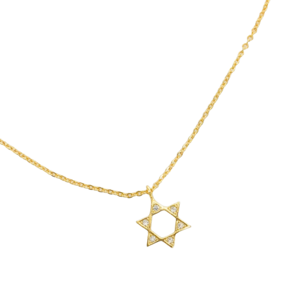 Star of David With CZ's Necklace