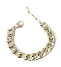 Gold Steel Chain Bracelet