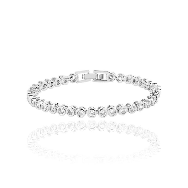 Round Bezel Set Tennis Bracelet