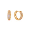 Pave Huggie Hoop Earrings