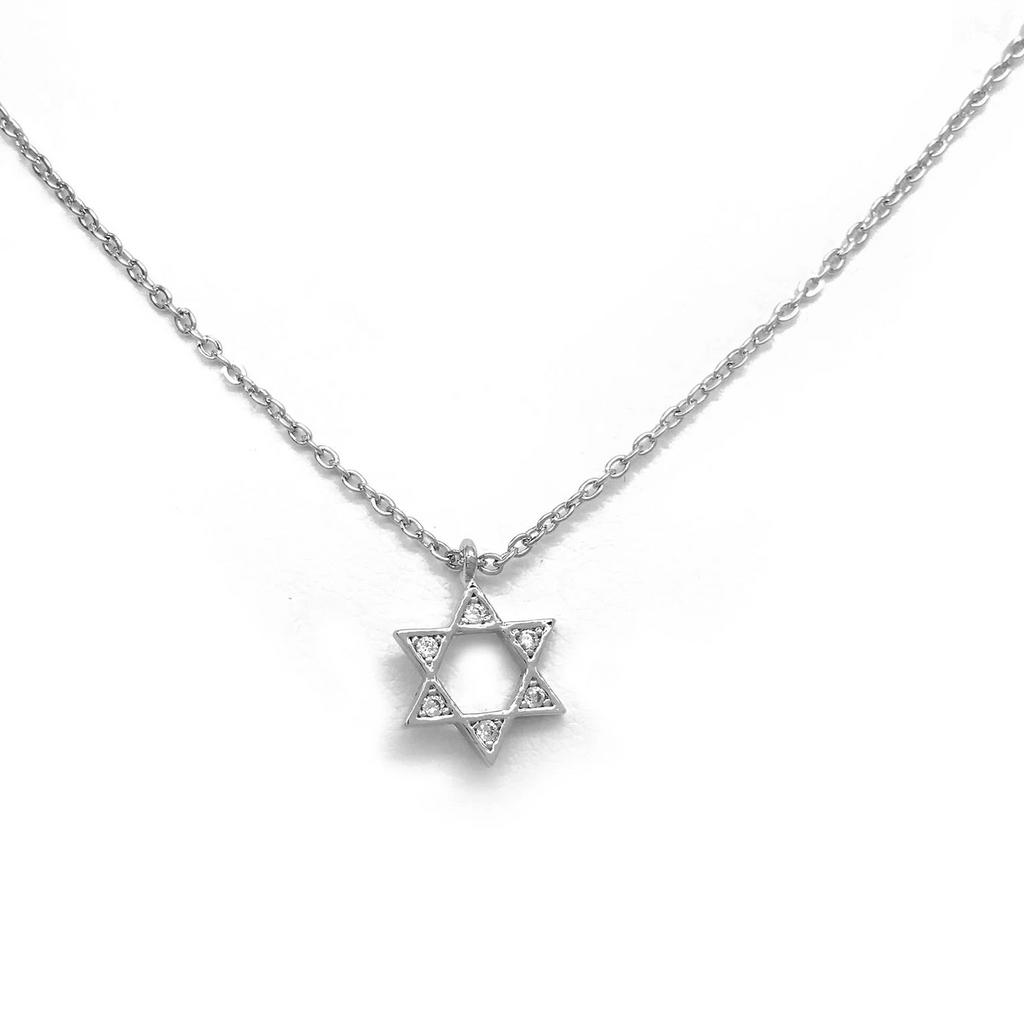 Star of David With CZ's Necklace