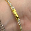 Thin Pave CZ Bangle Bracelet