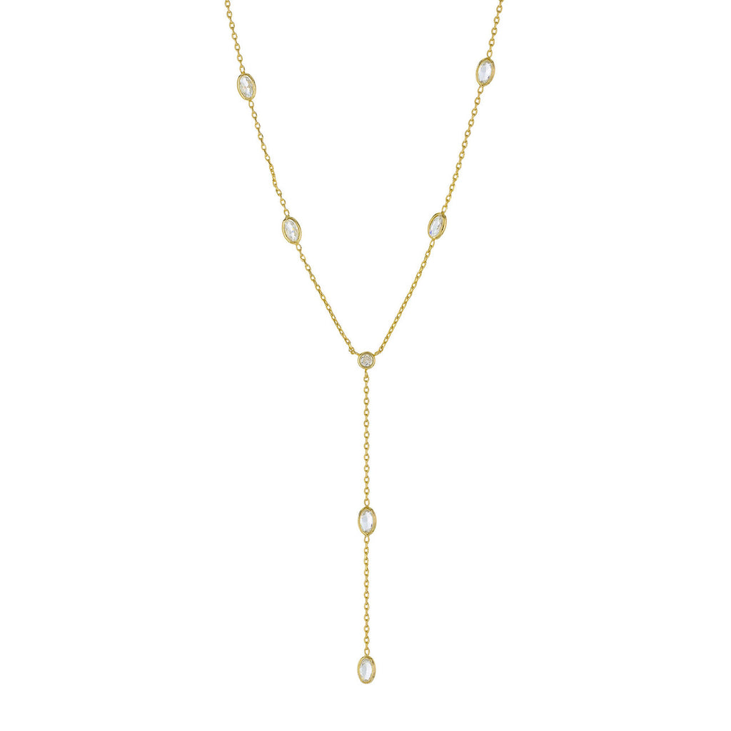 Oval Diamond By The Yard Y Necklace