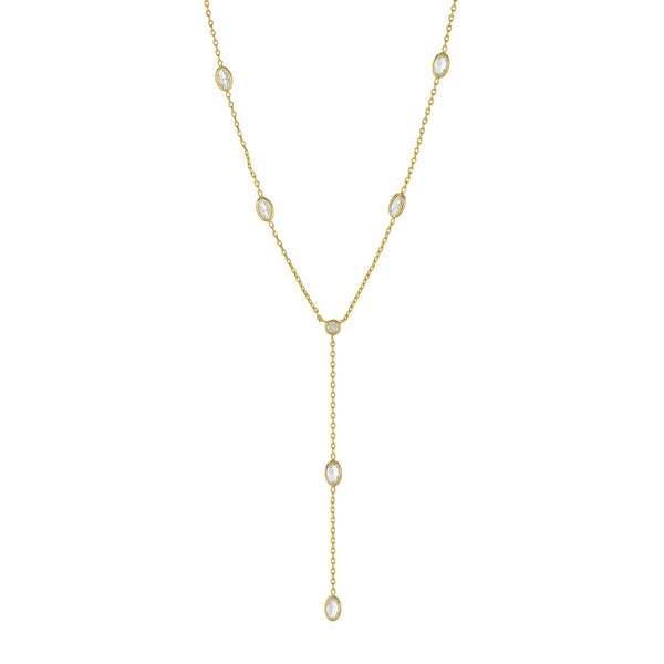 Oval Diamond By The Yard Y Necklace