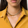 Mixed Metal Toggle Layered Necklace