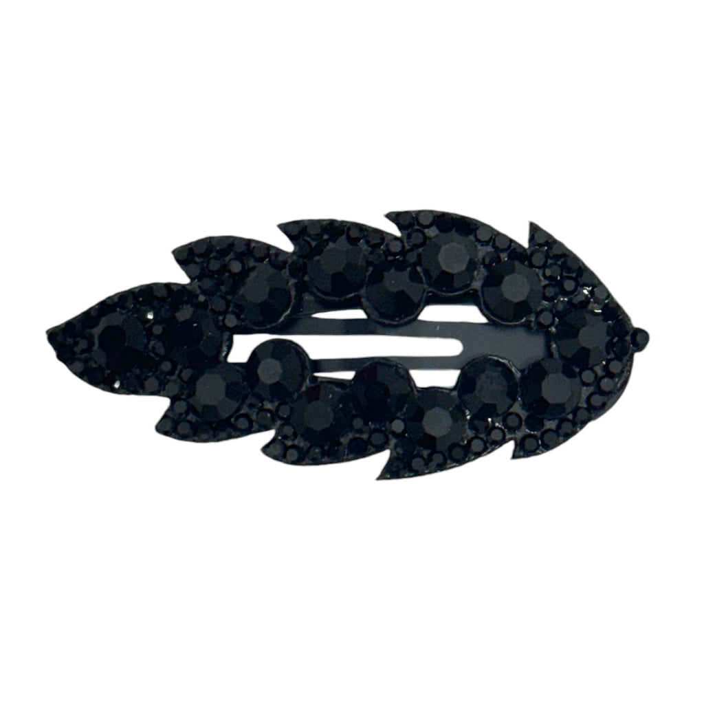 Black Crystal Hair Clip