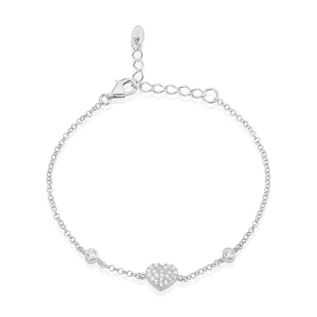 Sparkling Heart Cz Bracelet