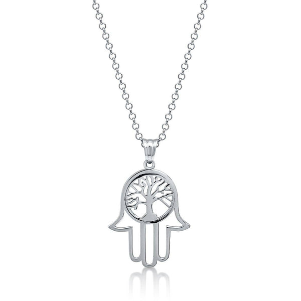 Hamsa with Tree of Life Symbol Necklace