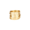 Multirow Matte Gold Ring