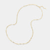 Textured Gold Paperclip Chain Necklace