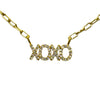 Pave XOXO Necklace